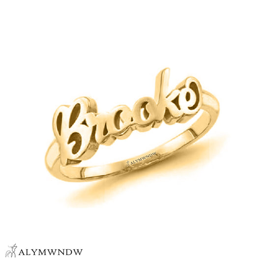 Personalized Name Ring in Gold (18K/21K/22K) – Custom Name Jewelry - Alymwndw