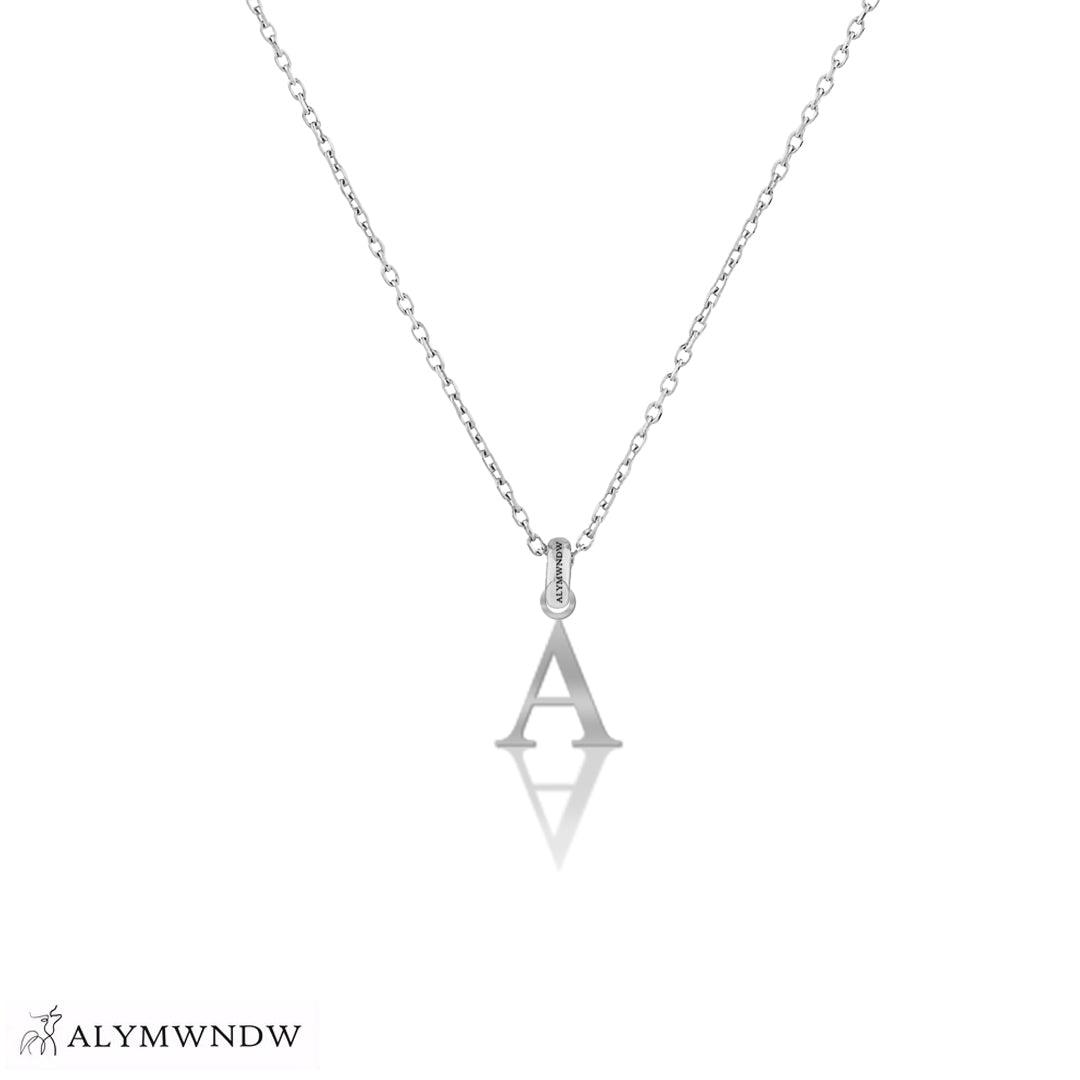 Personalized Russian Letter Gold Necklace (18K / 21K / 22K) - Alymwndw