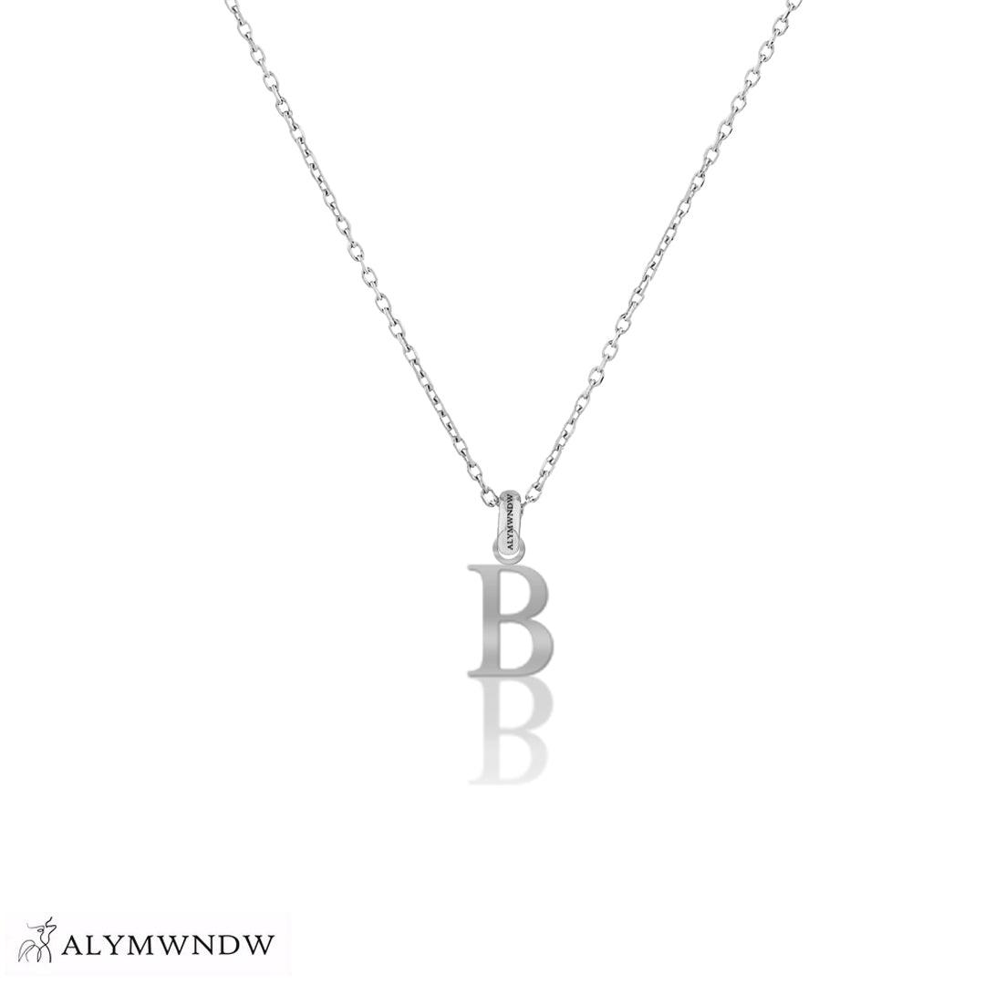Personalized Russian Letter Gold Necklace (18K / 21K / 22K) - Alymwndw