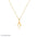 Personalized Russian Letter Gold Necklace (18K / 21K / 22K) - Alymwndw