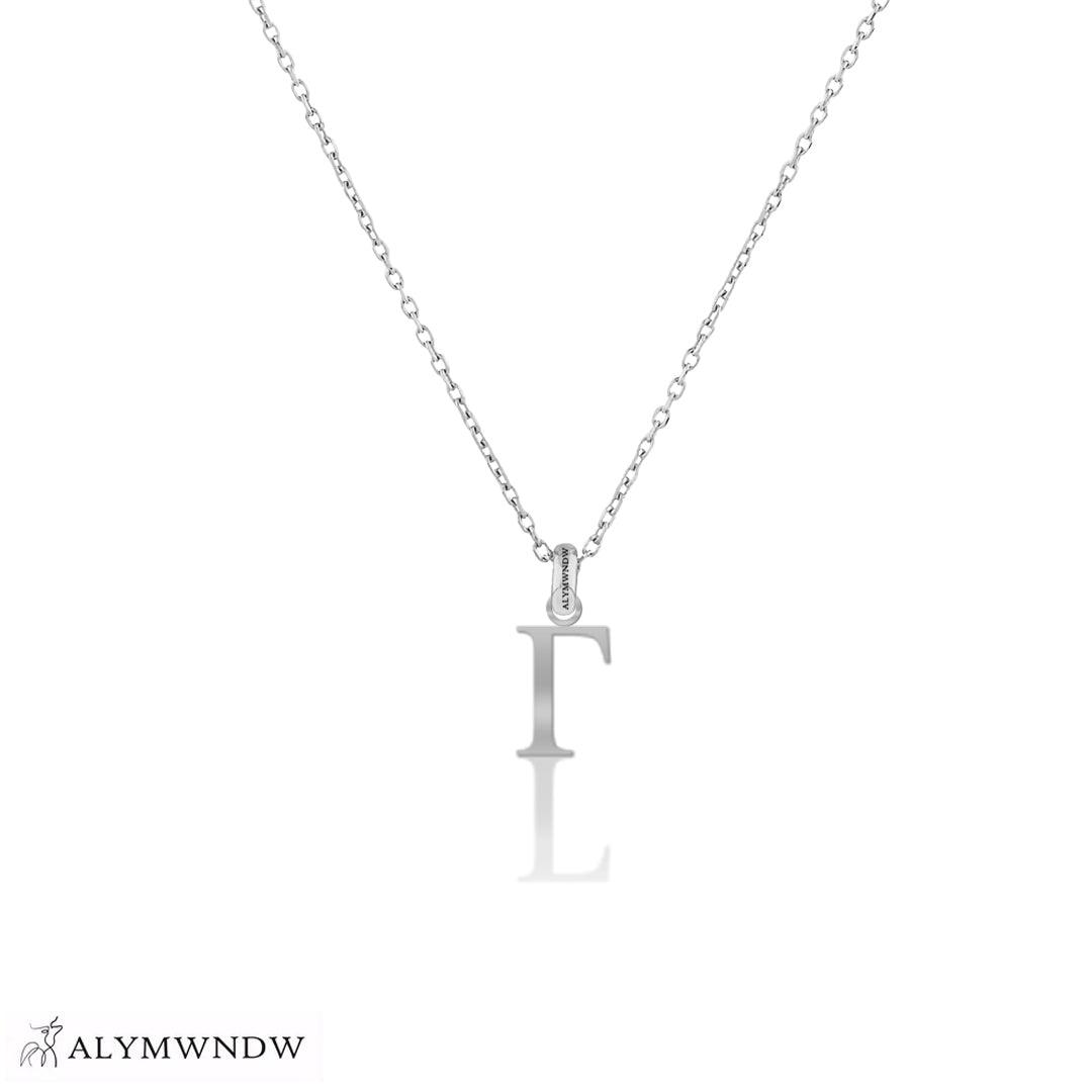 Personalized Russian Letter Gold Necklace (18K / 21K / 22K) - Alymwndw