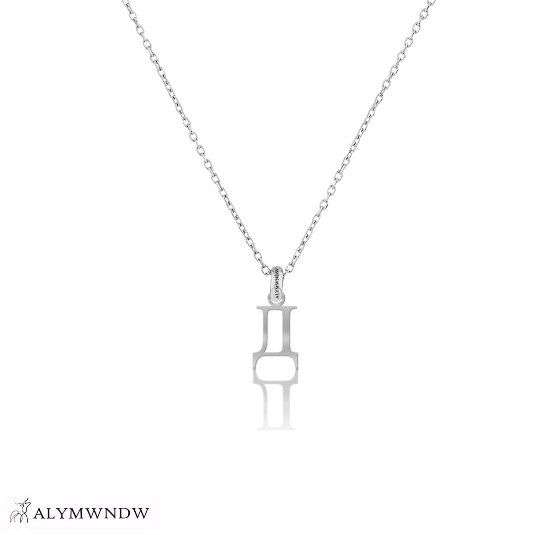 Personalized Russian Letter Gold Necklace (18K / 21K / 22K) - Alymwndw