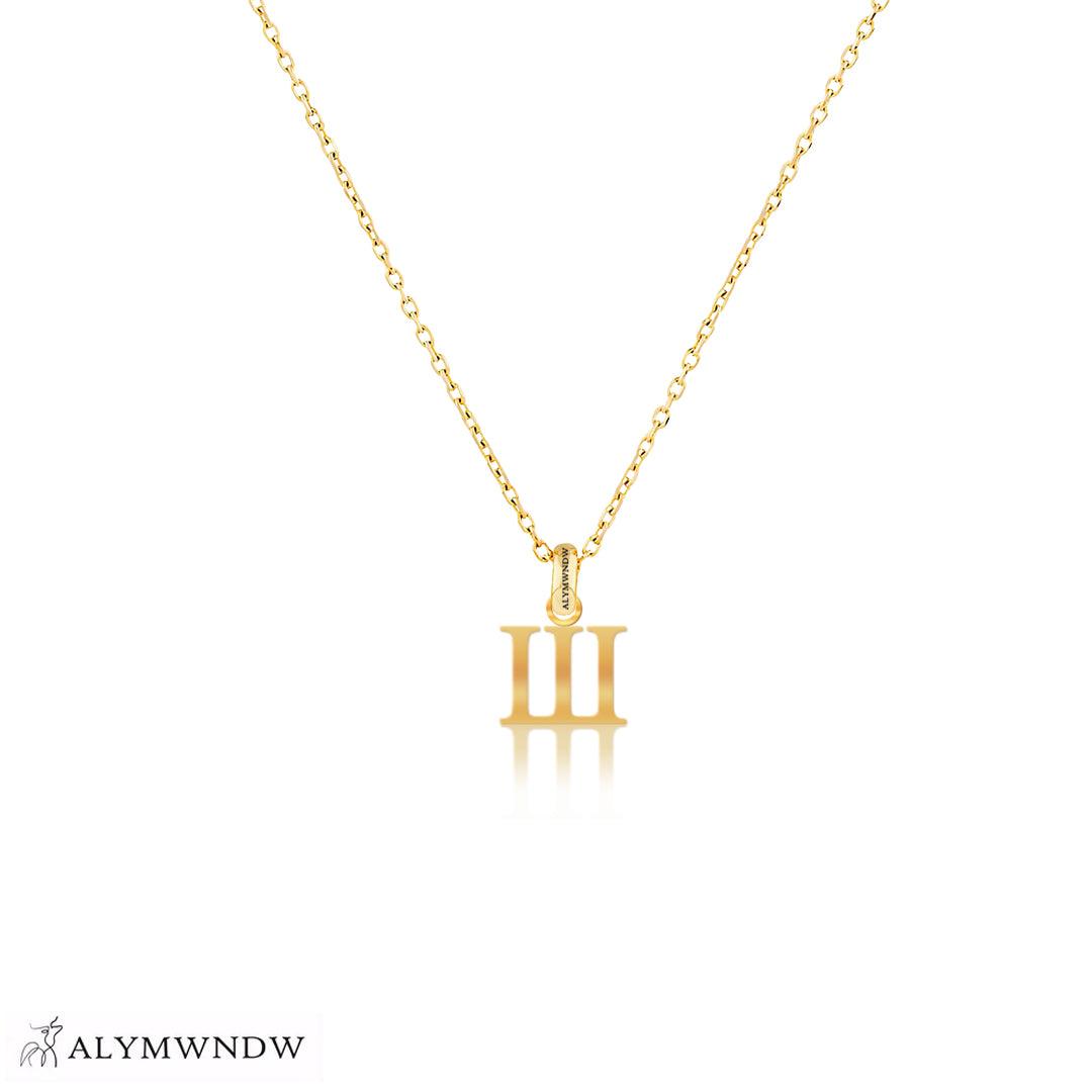 Personalized Russian Letter Gold Necklace (18K / 21K / 22K) - Alymwndw