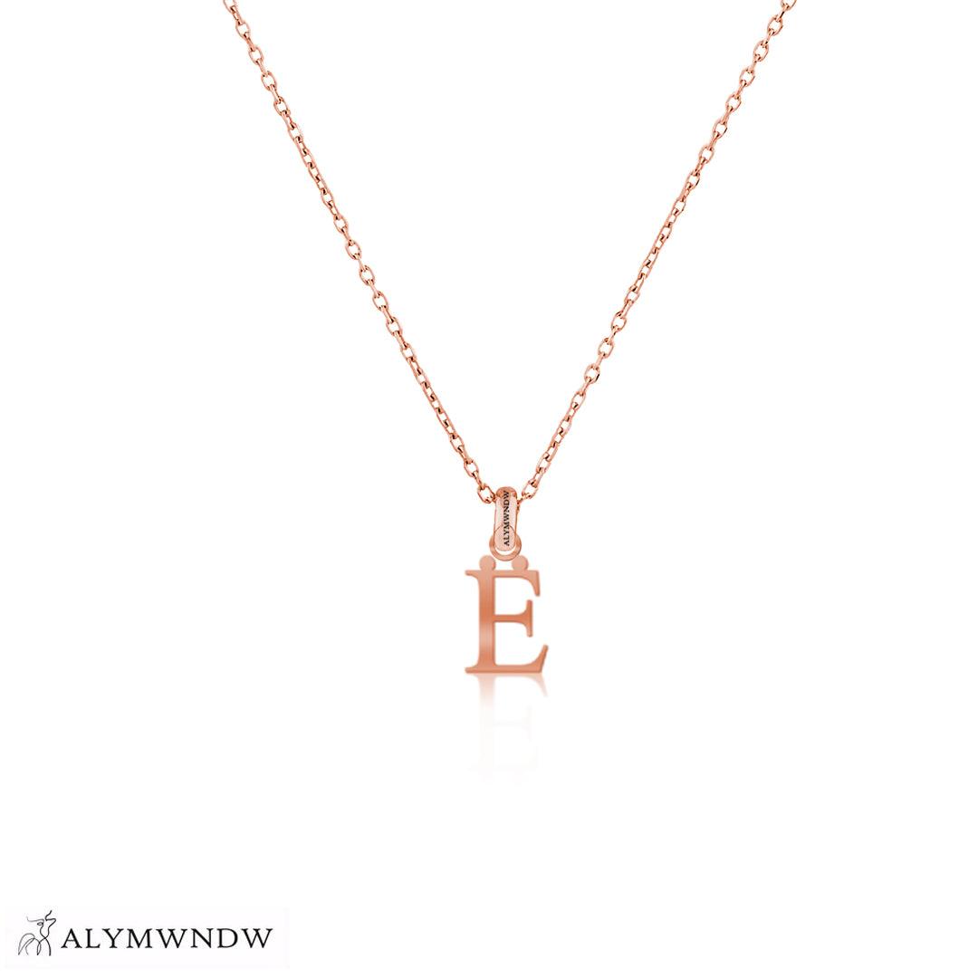 Personalized Russian Letter Gold Necklace (18K / 21K / 22K) - Alymwndw