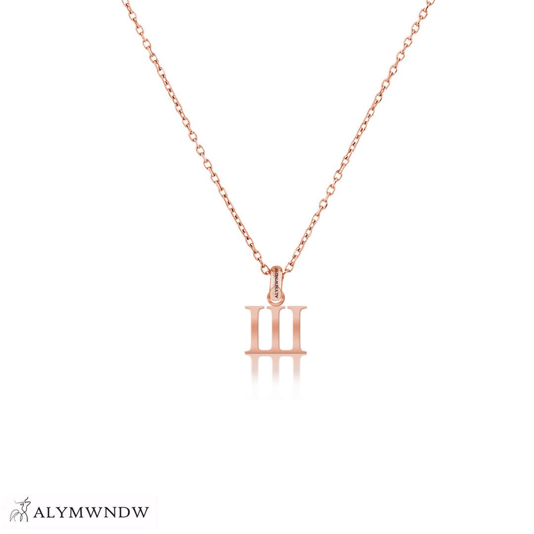Personalized Russian Letter Gold Necklace (18K / 21K / 22K) - Alymwndw