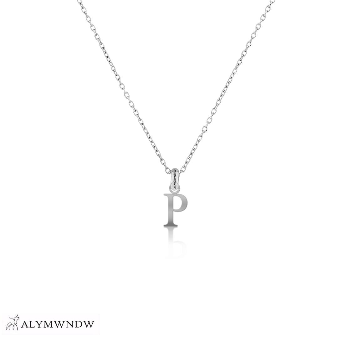 Personalized Russian Letter Gold Necklace (18K / 21K / 22K) - Alymwndw