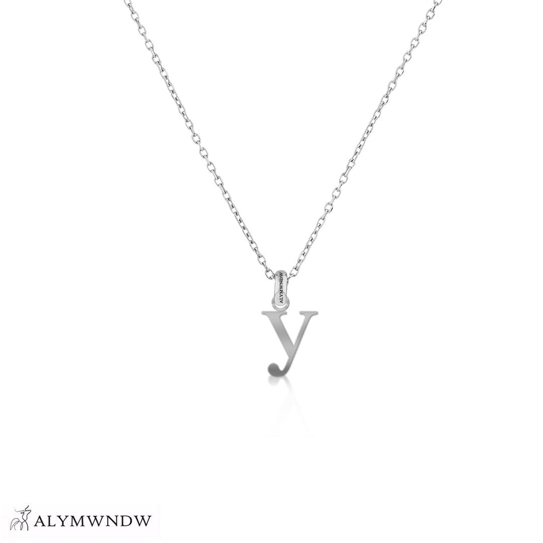 Personalized Russian Letter Gold Necklace (18K / 21K / 22K) - Alymwndw