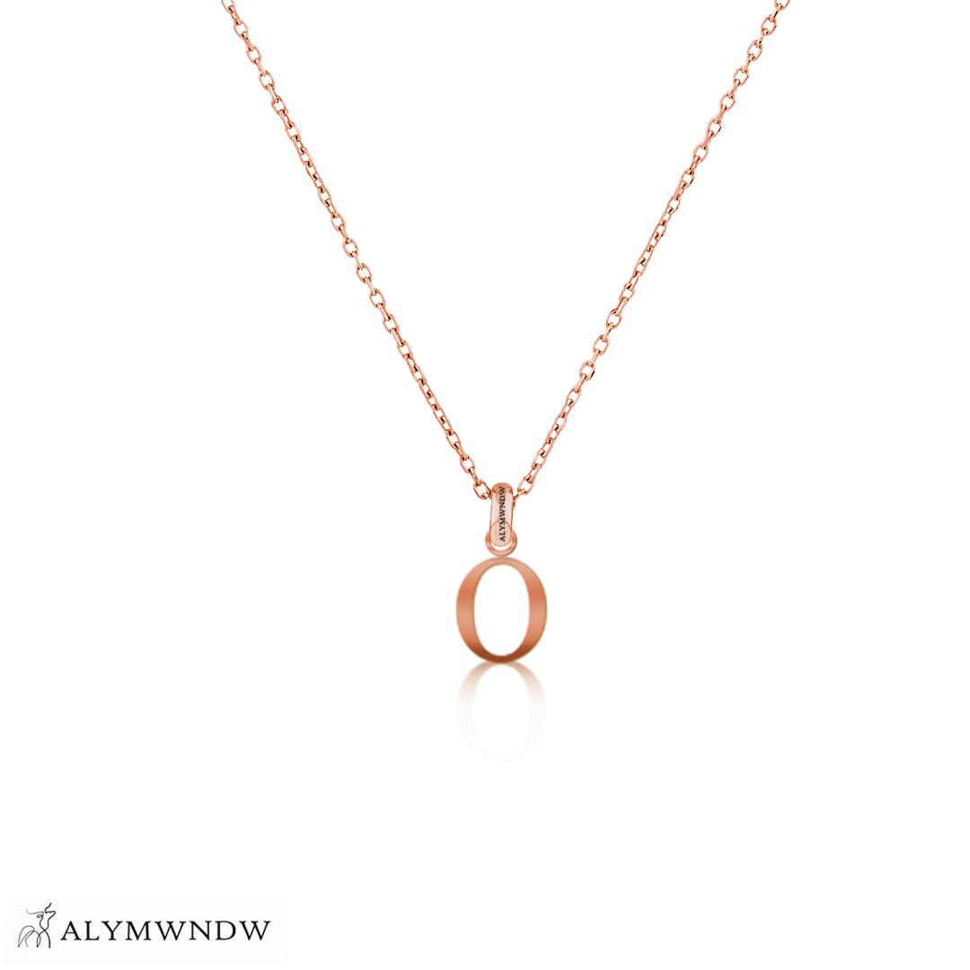 Personalized Russian Letter Gold Necklace (18K / 21K / 22K) - Alymwndw