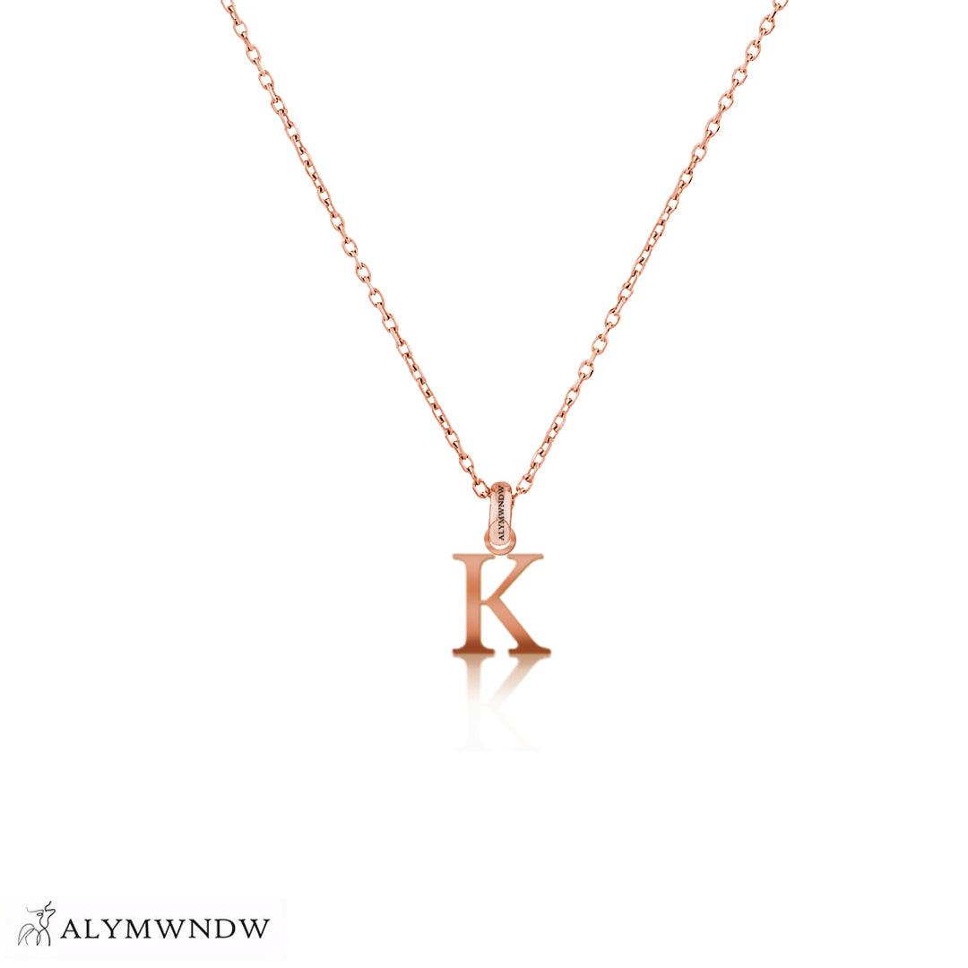 Personalized Russian Letter Gold Necklace (18K / 21K / 22K) - Alymwndw