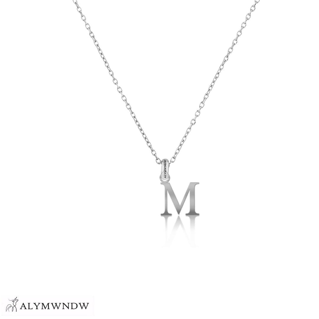 Personalized Russian Letter Gold Necklace (18K / 21K / 22K) - Alymwndw