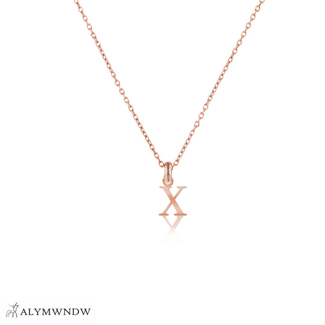 Personalized Russian Letter Gold Necklace (18K / 21K / 22K) - Alymwndw