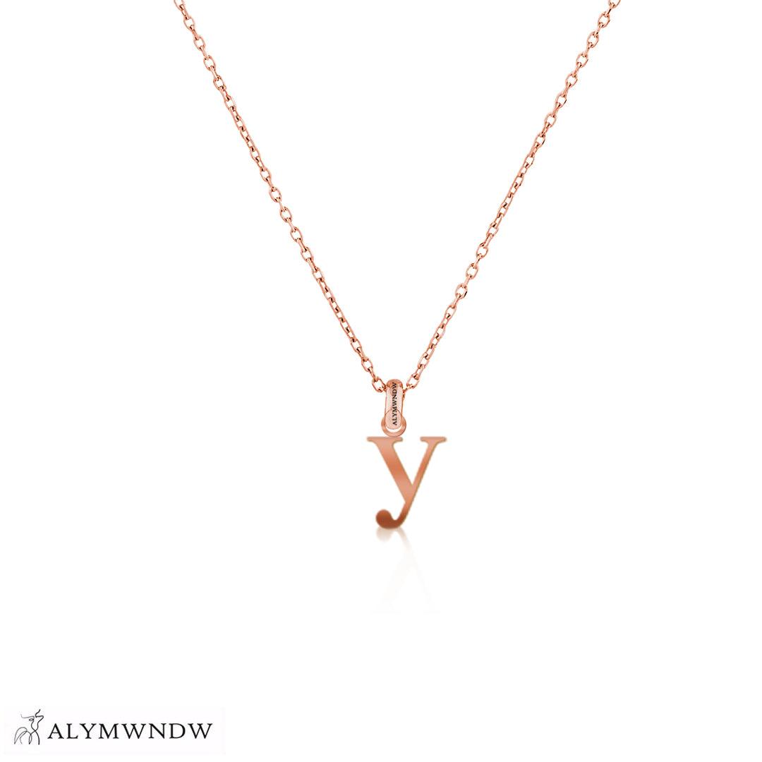 Personalized Russian Letter Gold Necklace (18K / 21K / 22K) - Alymwndw