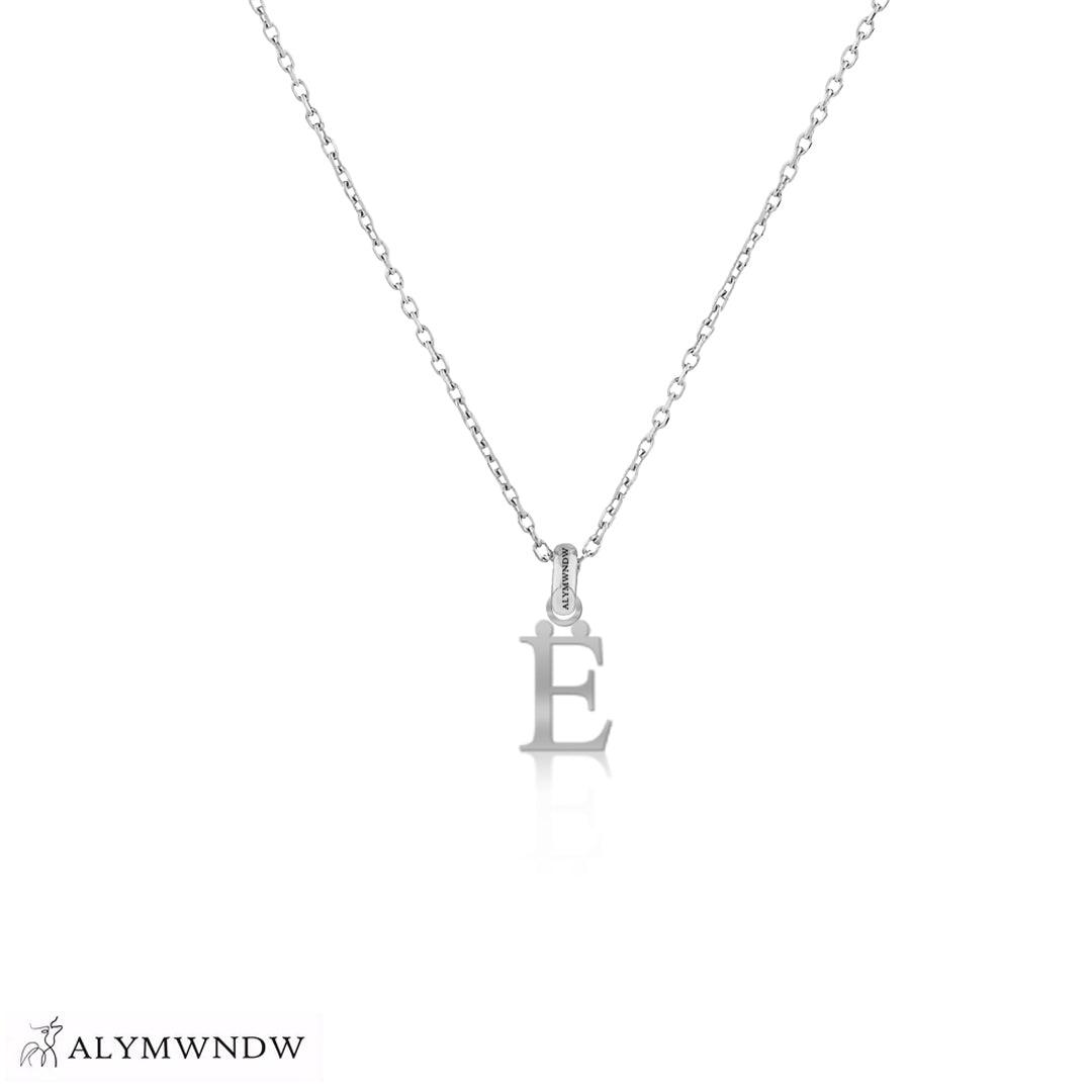 Personalized Russian Letter Gold Necklace (18K / 21K / 22K) - Alymwndw