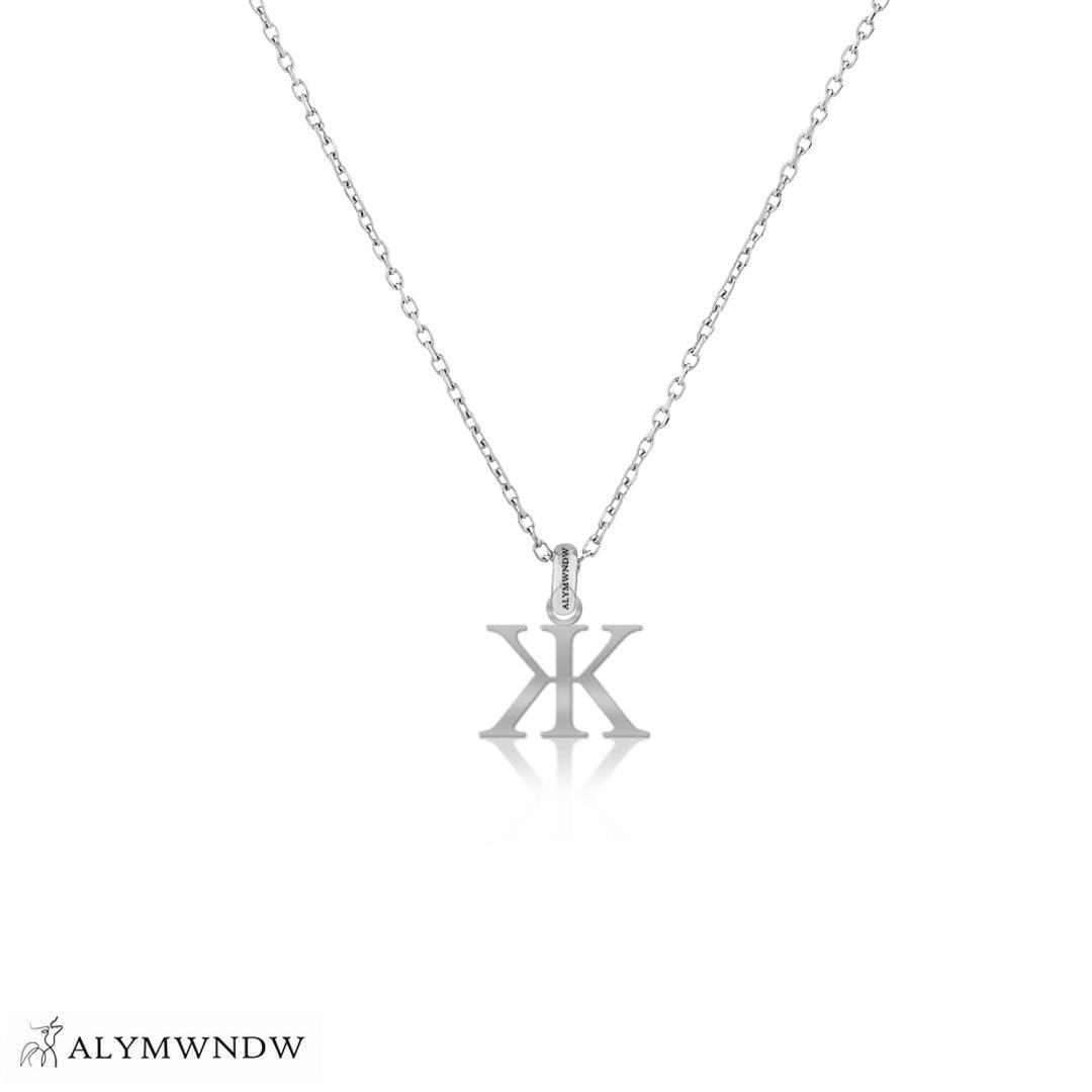 Personalized Russian Letter Gold Necklace (18K / 21K / 22K) - Alymwndw