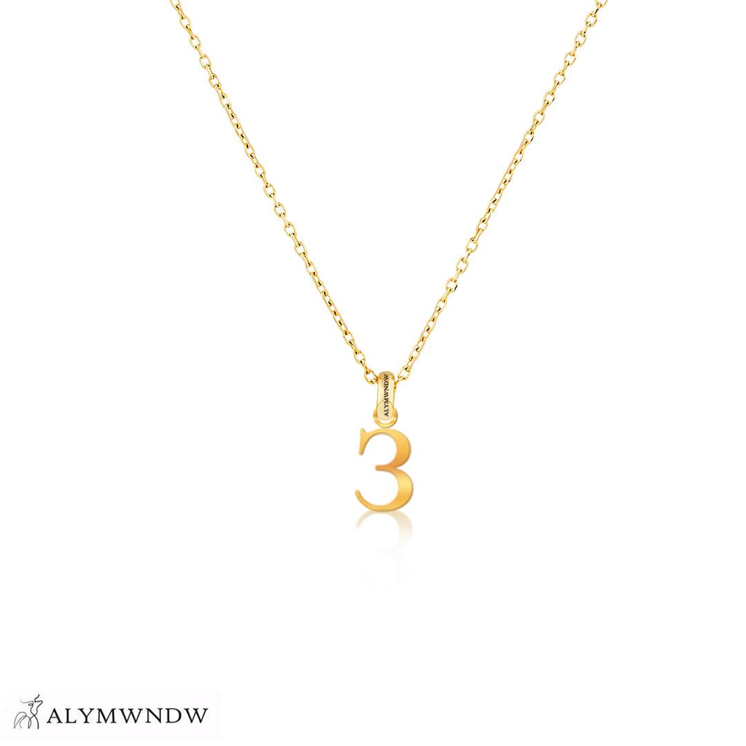 Personalized Russian Letter Gold Necklace (18K / 21K / 22K) - Alymwndw