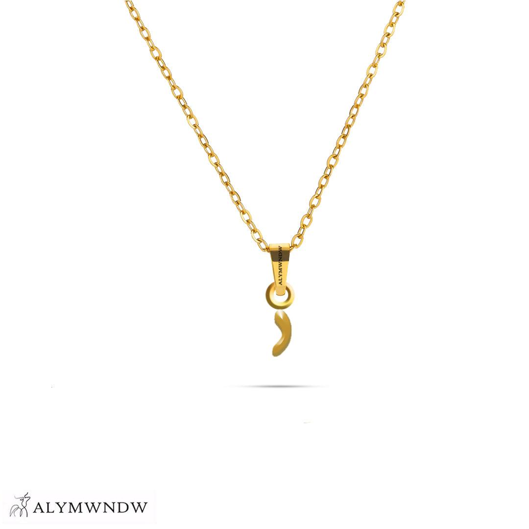 Personalized Syriac Gold Necklace (18K / 21K / 22K) - Alymwndw