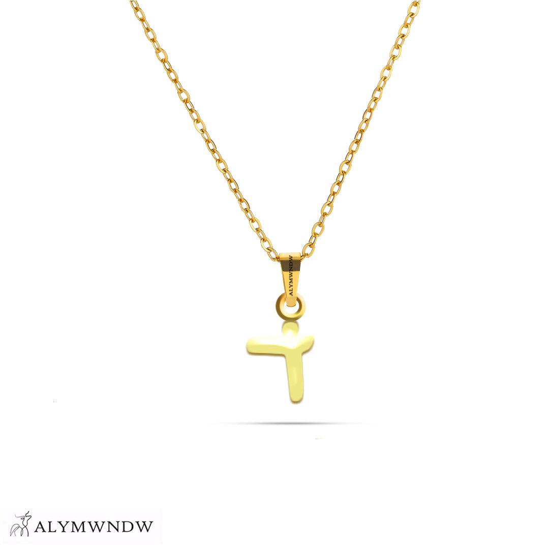 Personalized Syriac Gold Necklace (18K / 21K / 22K) - Alymwndw