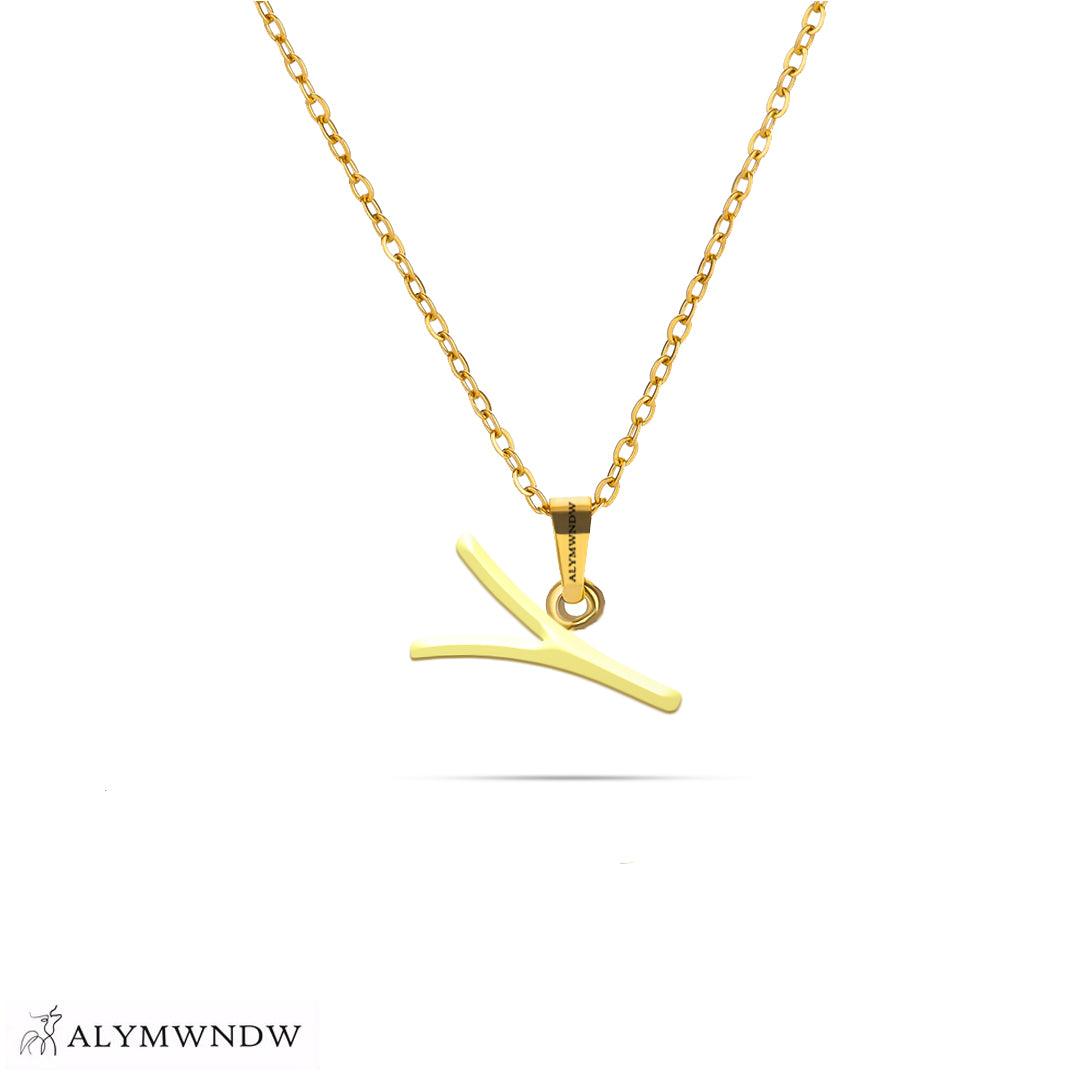 Personalized Syriac Gold Necklace (18K / 21K / 22K) - Alymwndw