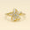 Petal Elegance 925 Sterling Silver & Gold - Plated Ring - Alymwndw