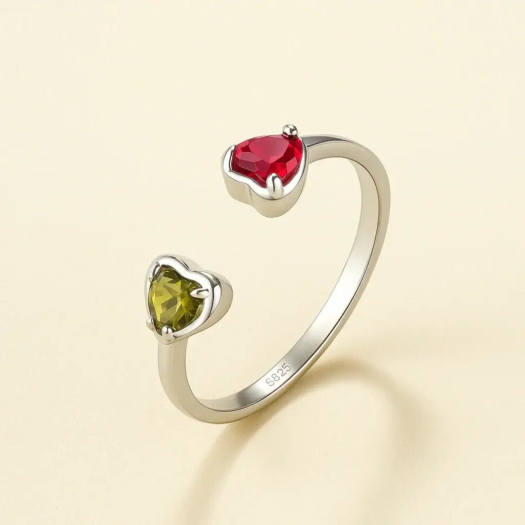 Petite Heart Ring – 925 Silver with Polished Heart Accent - Alymwndw