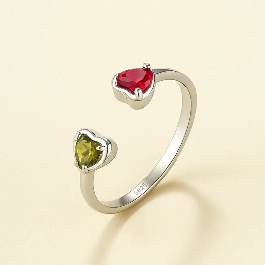Petite Heart Ring – 925 Silver with Polished Heart Accent - Alymwndw
