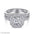 Princess Cut Halo Engagement Ring Set – Double Band Design - Alymwndw