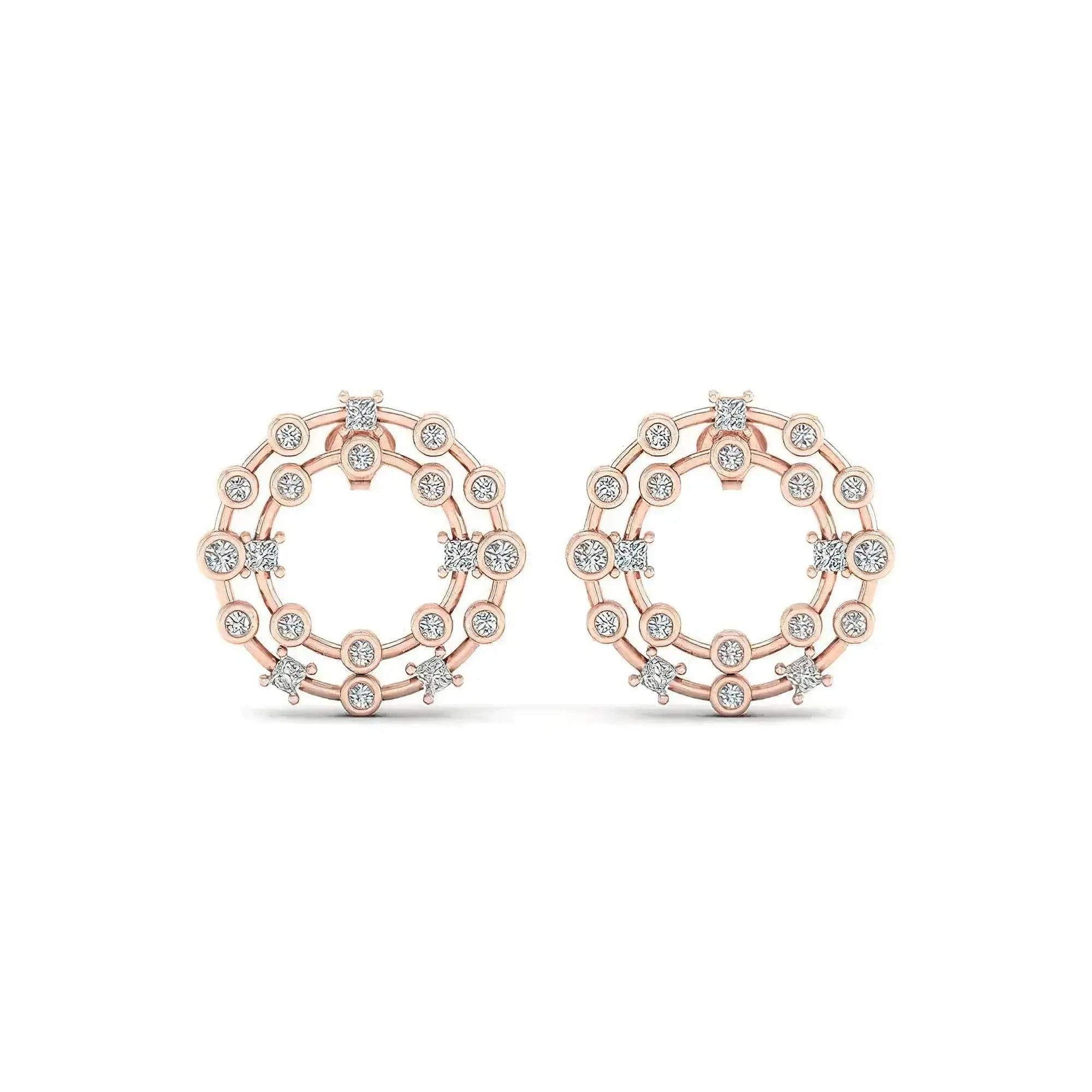 Radiant Aura Moissanite Earrings – Silver, Gold & Platinum - Alymwndw