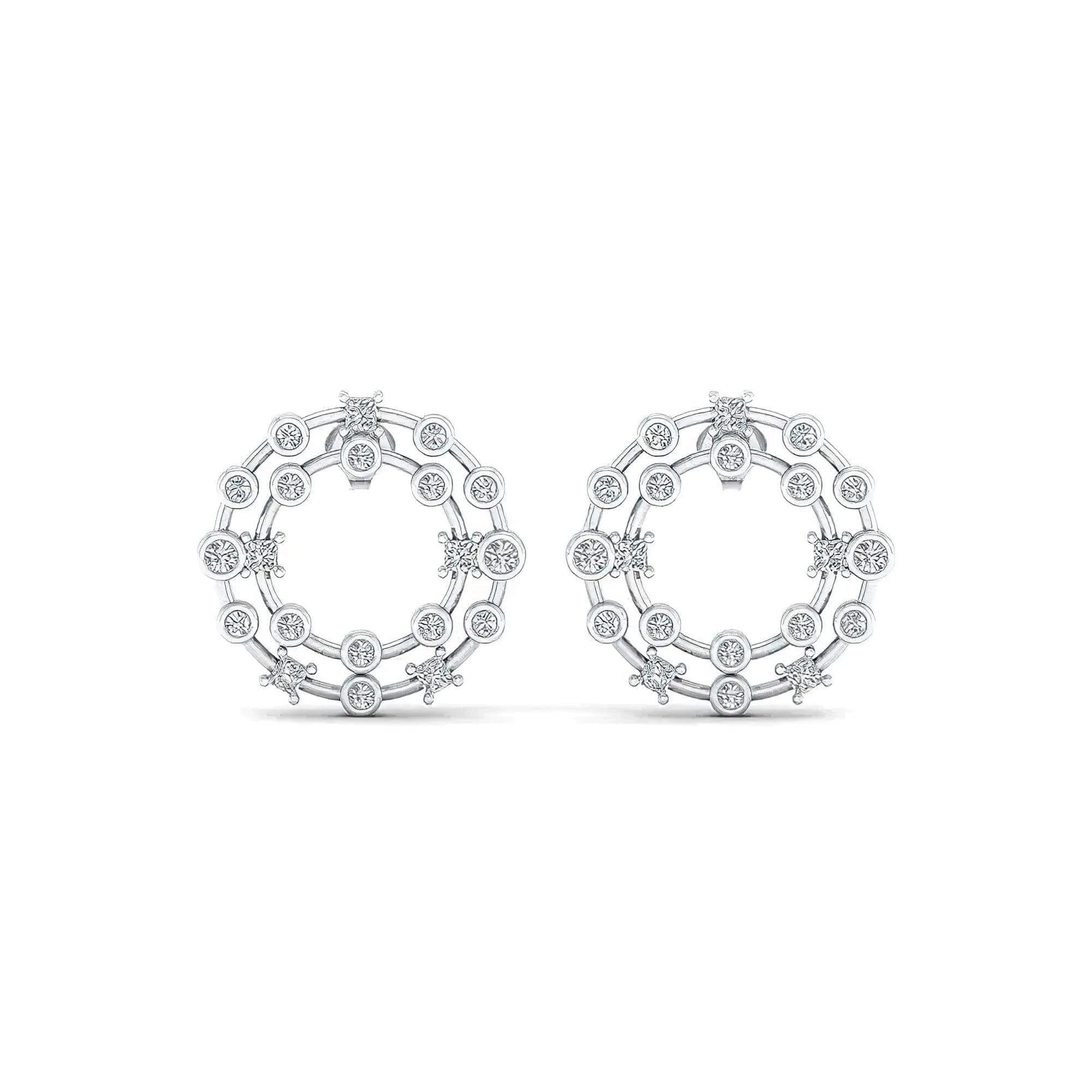 Radiant Aura Moissanite Earrings – Silver, Gold & Platinum - Alymwndw