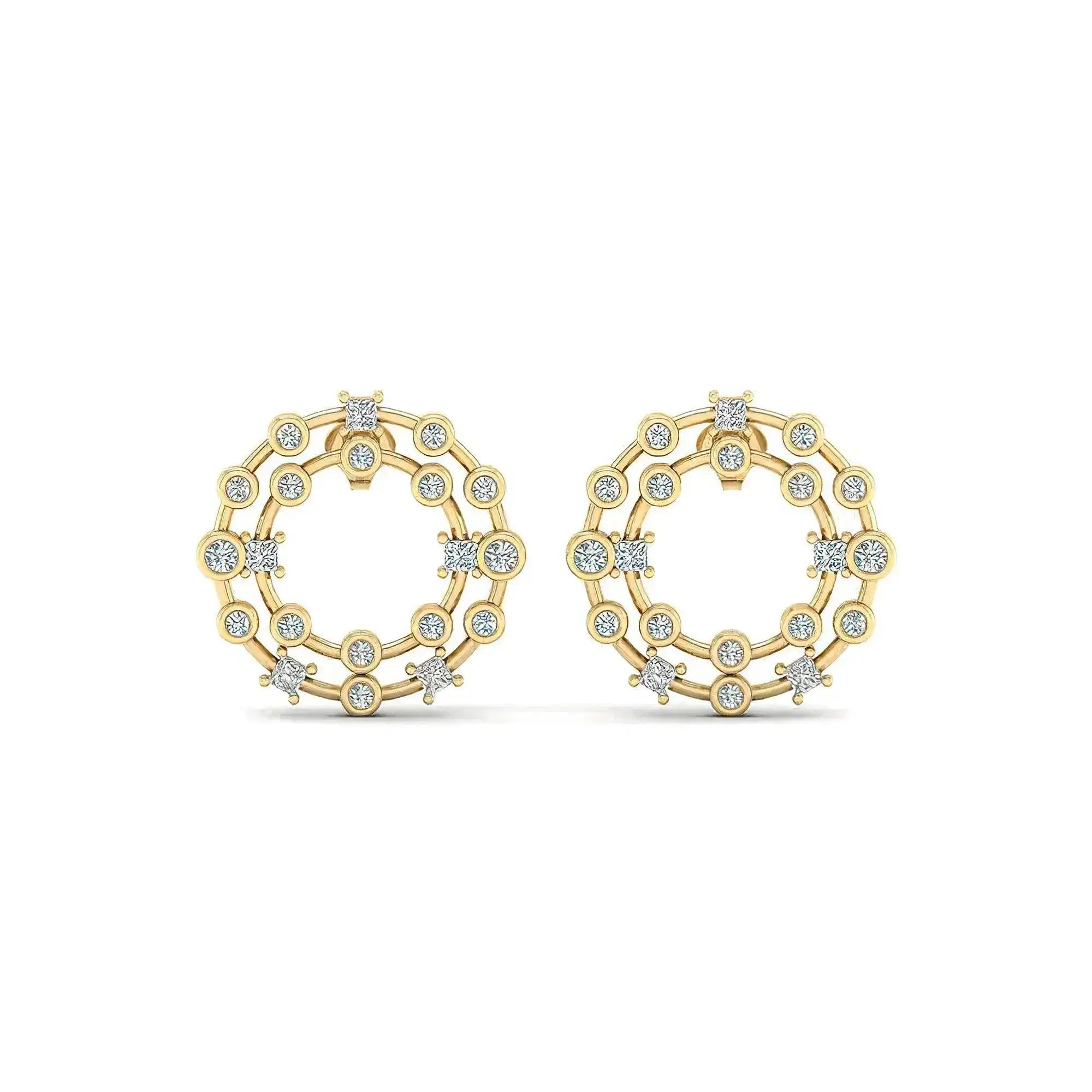 Radiant Aura Moissanite Earrings – Silver, Gold & Platinum - Alymwndw