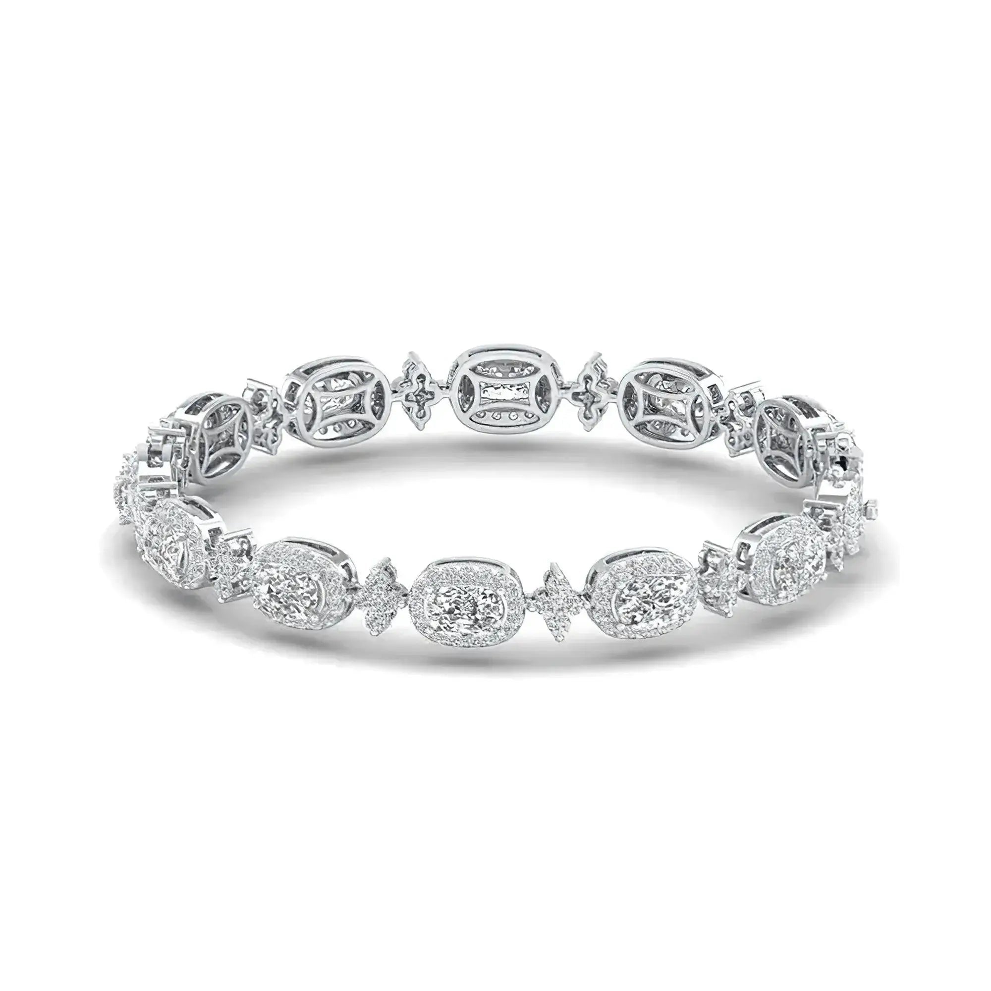 Radiant Custom Moissanite Bracelet in Silver, Gold & Platinum - Alymwndw