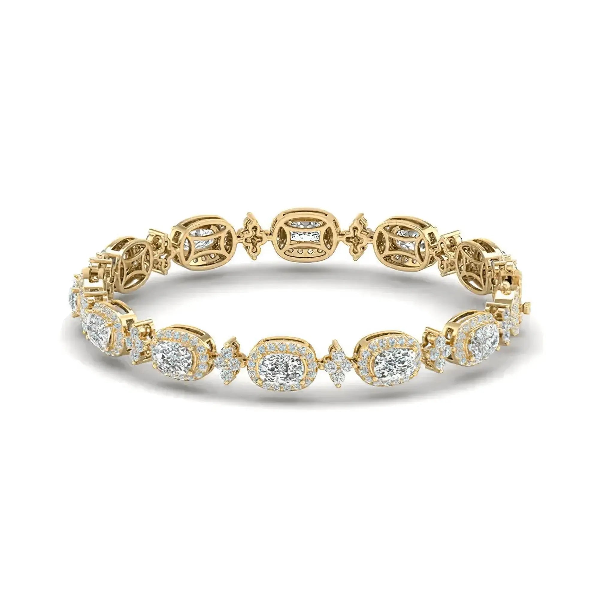 Radiant Custom Moissanite Bracelet in Silver, Gold & Platinum - Alymwndw