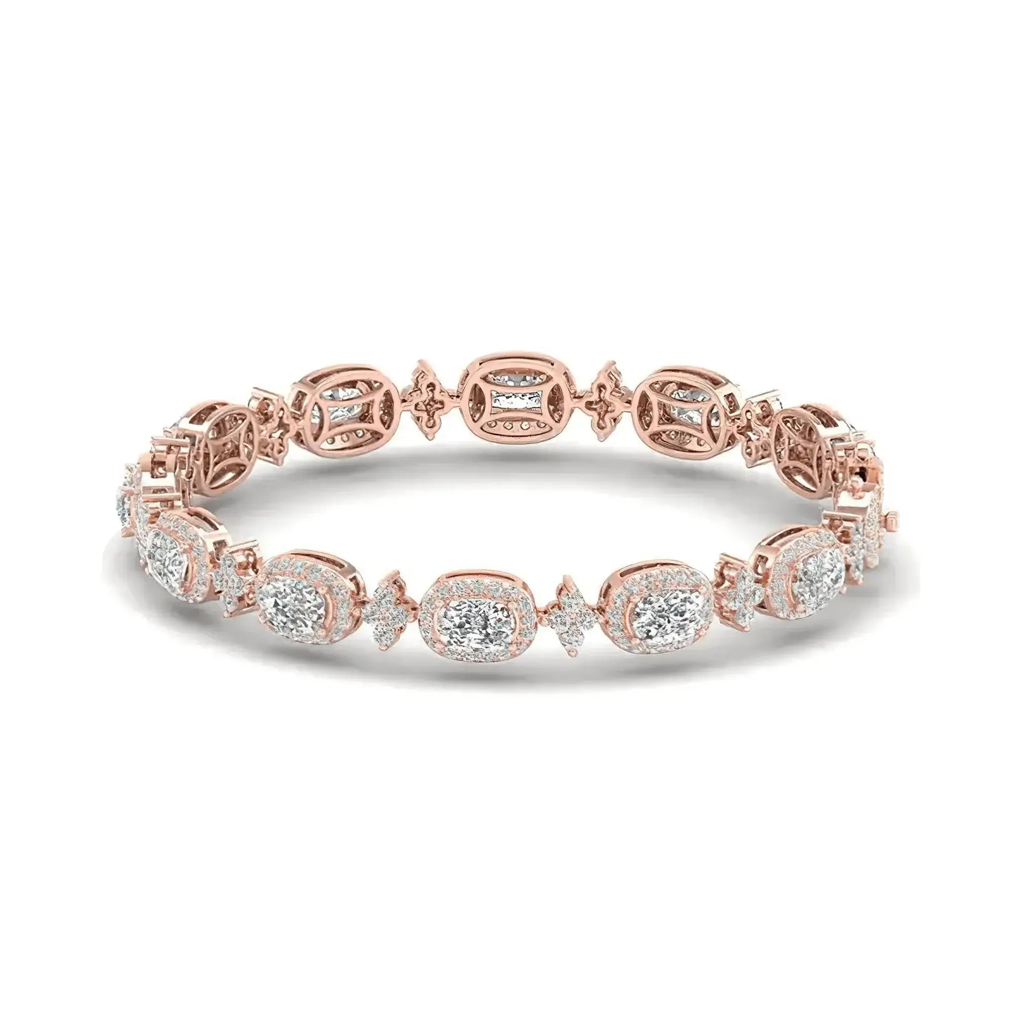 Radiant Custom Moissanite Bracelet in Silver, Gold & Platinum - Alymwndw