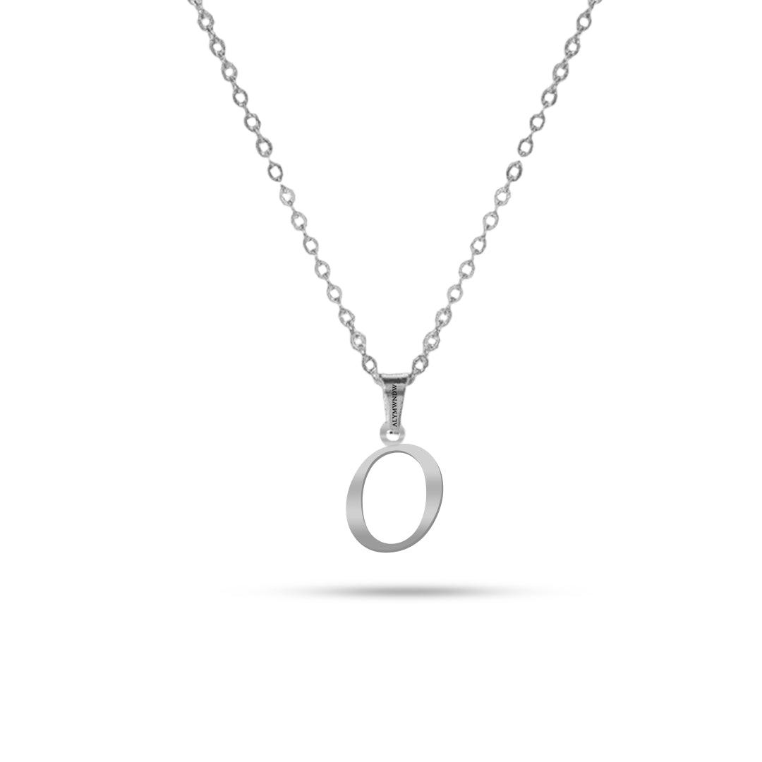 Real 18K / 21K / 22K Gold Initial Necklace – Personalized English Letter - Alymwndw