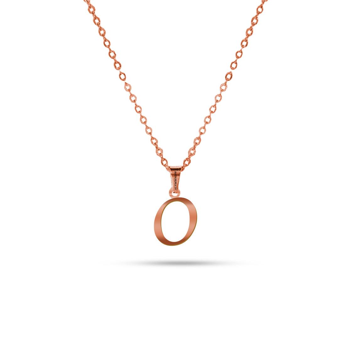 Real 18K / 21K / 22K Gold Initial Necklace – Personalized English Letter - Alymwndw