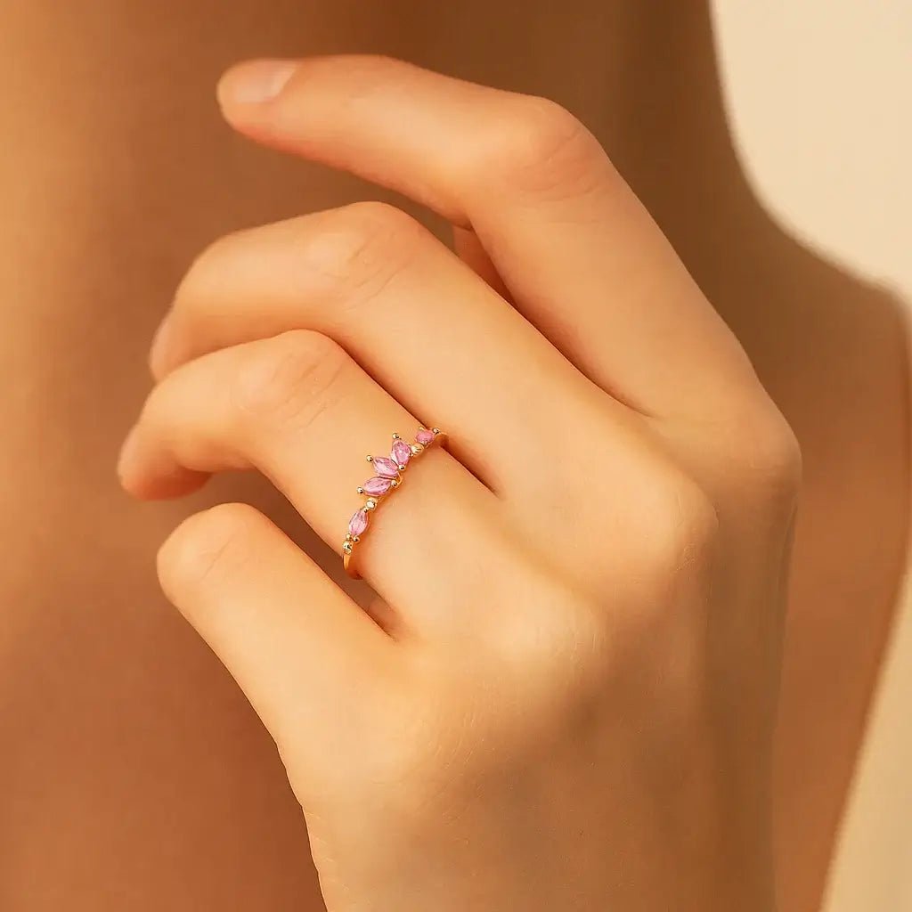 Rosé Crown – 925 Silver Ring - Alymwndw