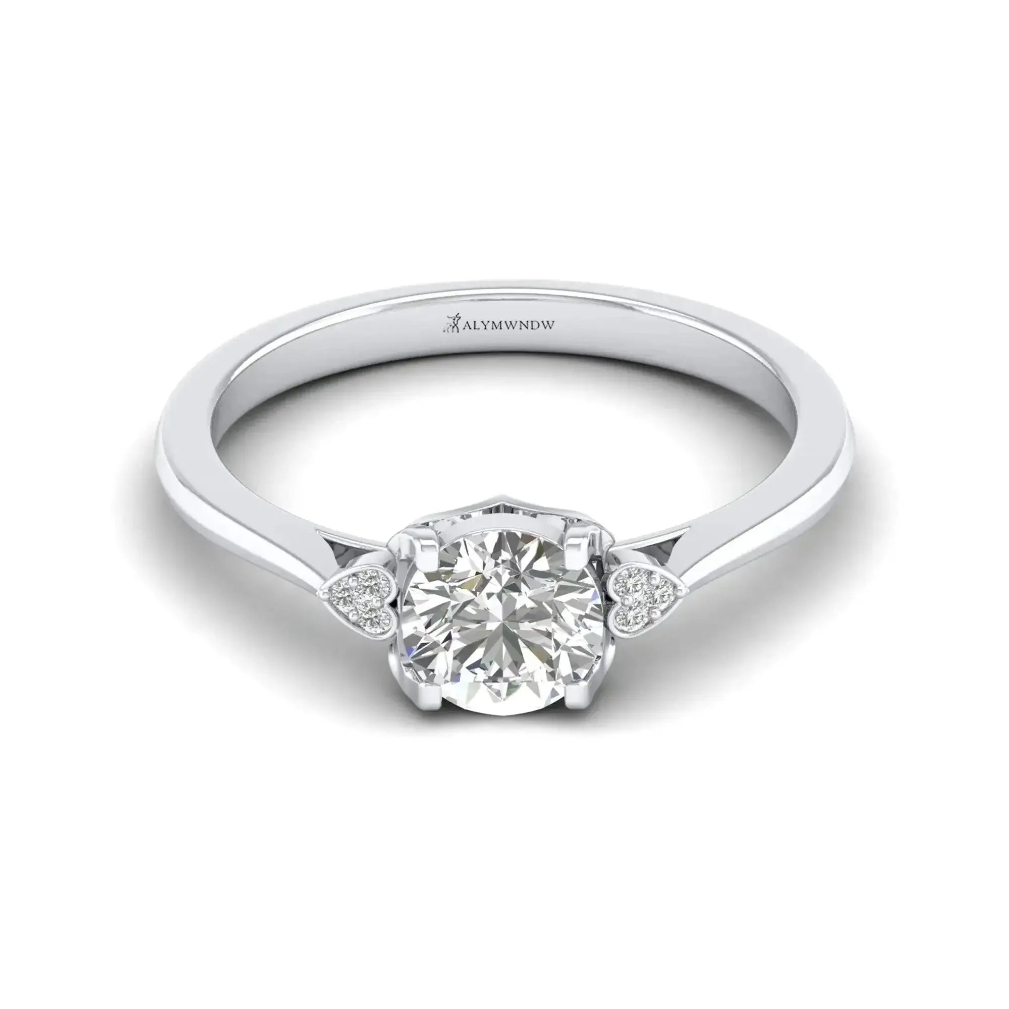 Round Halo Moissanite Engagement Ring – GRA Certified Open Halo - Alymwndw