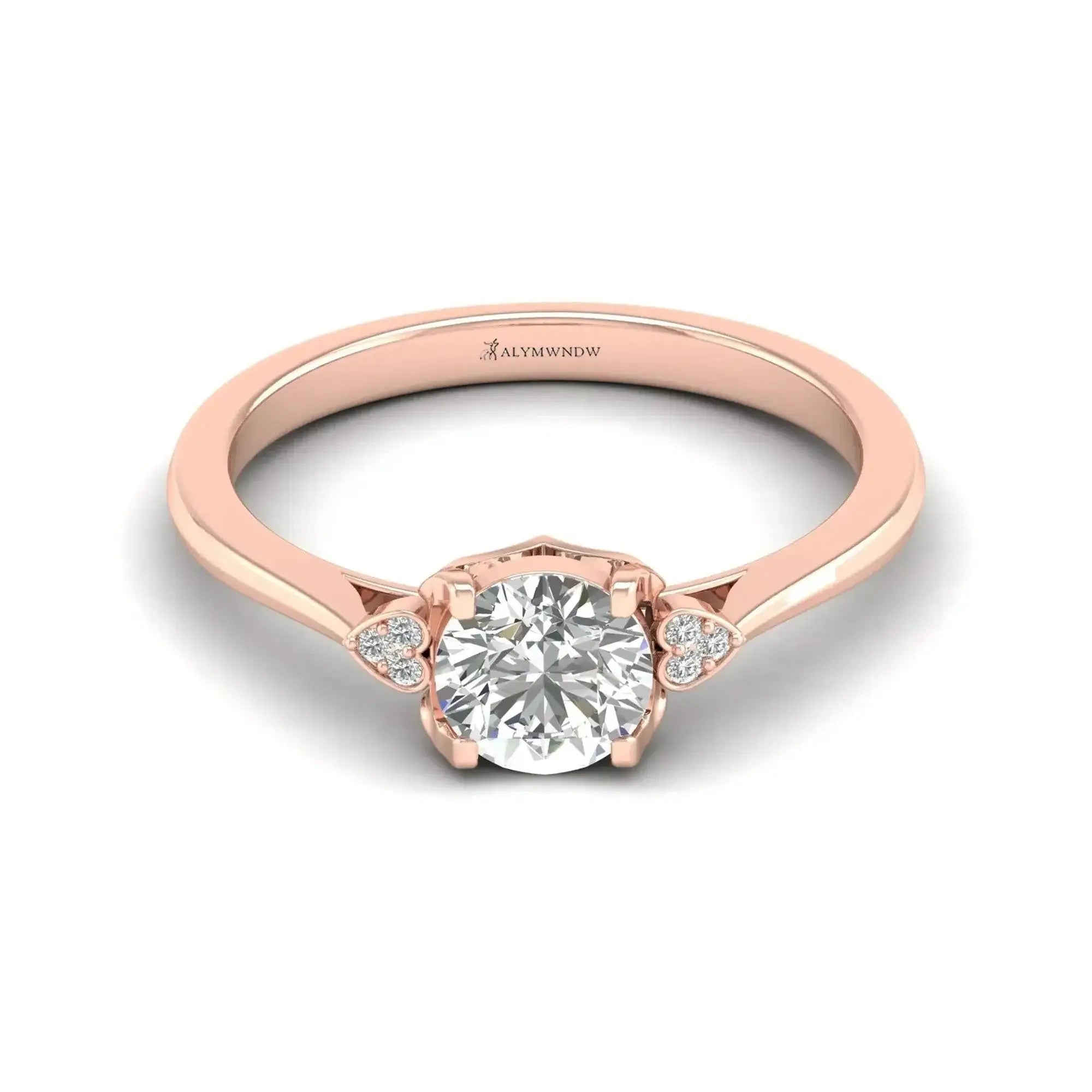Round Halo Moissanite Engagement Ring – GRA Certified Open Halo - Alymwndw