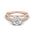 Round Moissanite Engagement Ring – GRA Certified Double Pavé Band - Alymwndw