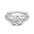 Round Moissanite Engagement Ring – GRA Certified Double Pavé Band - Alymwndw