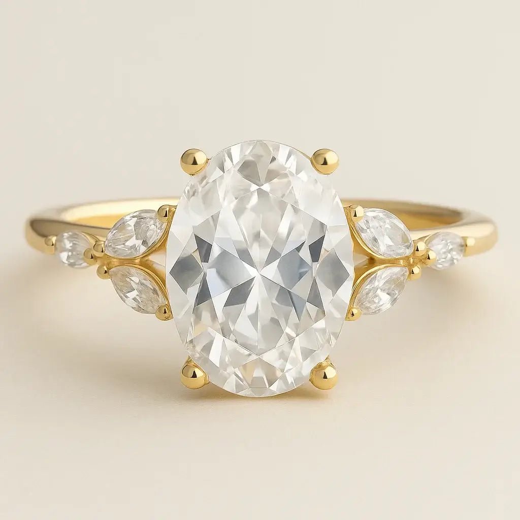 Royal Oval Radiance • 2 Carat Oval - Cut Moissanite Ring - Alymwndw