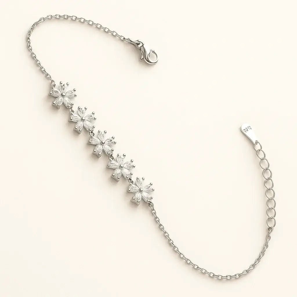 Sakura Dream Gold - Plated 925 Sterling Silver Bracelet - Alymwndw