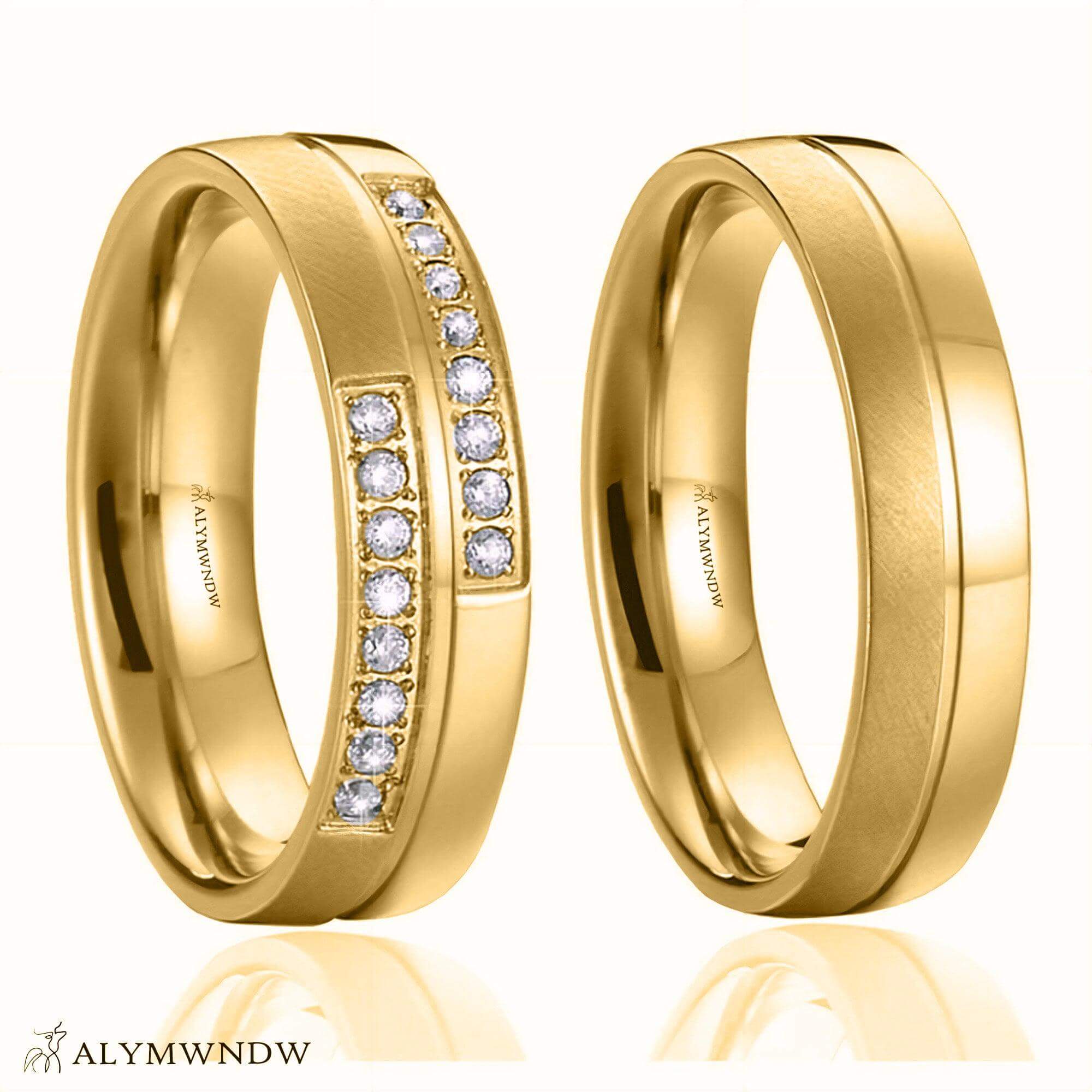 SAMANDER Luxury Wedding Ring – Gold, Silver & Platinum - Alymwndw