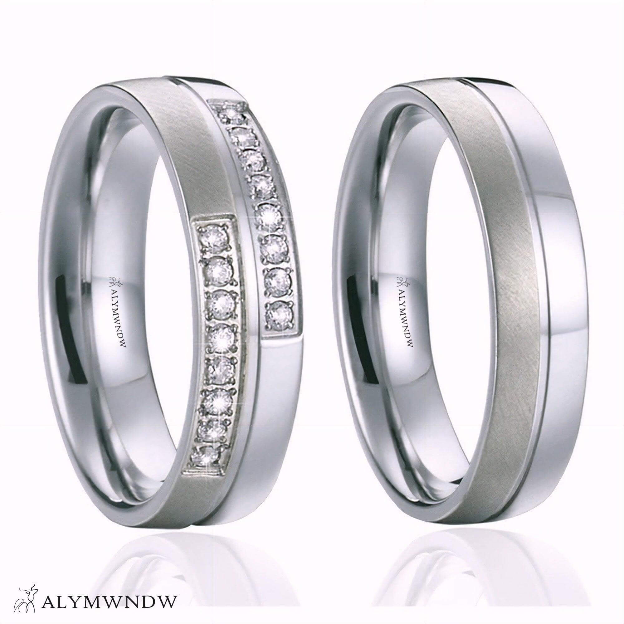 SAMANDER Luxury Wedding Ring – Gold, Silver & Platinum - Alymwndw