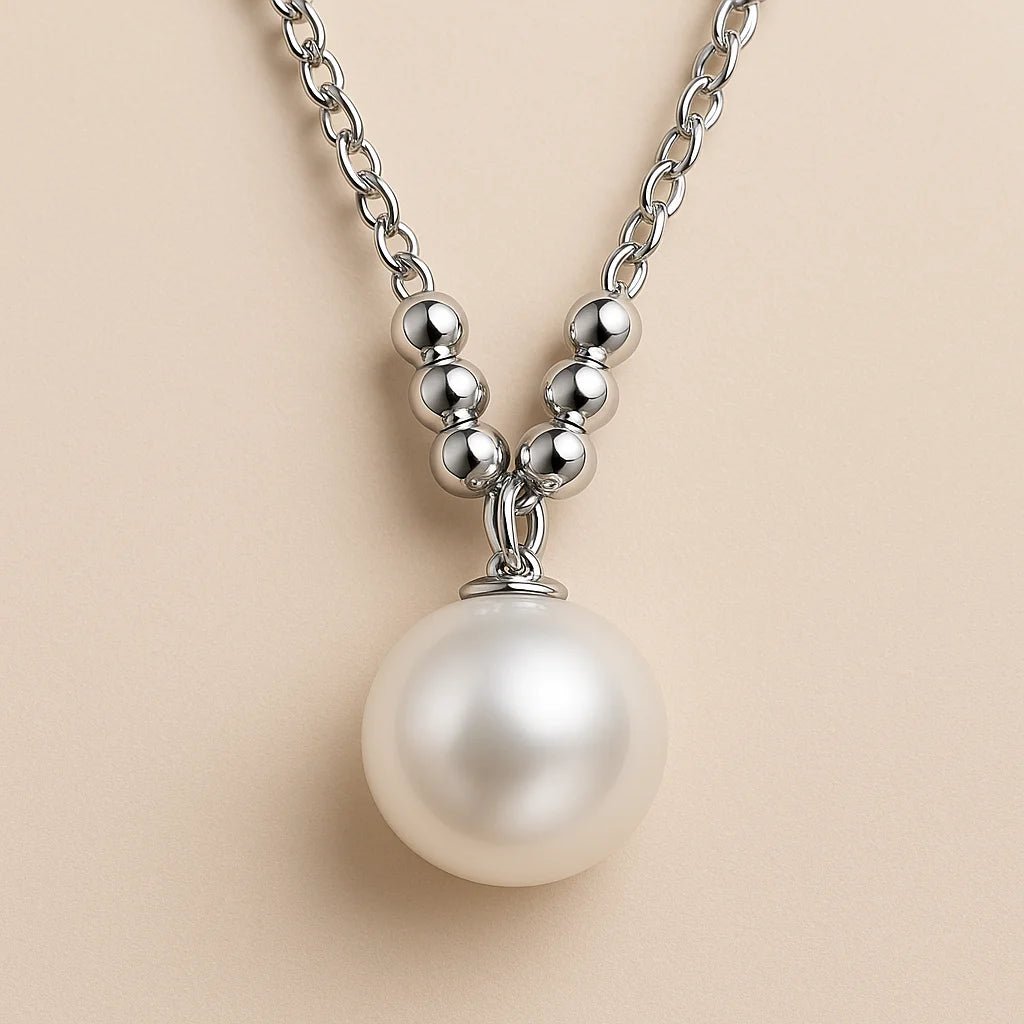 Serenade Pearl – Freshwater Pearl Choker in 925 Silver - Alymwndw