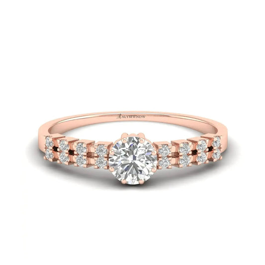 Signature Moissanite Diamond Ring – Silver, Gold & Platinum | Customizable Luxury - Alymwndw