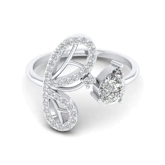 Solitaire Stone Fancy Design Ring | Alymwndw Jewellery - Alymwndw
