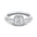 Square Halo Moissanite Ring – GRA Certified Double Halo Design - Alymwndw