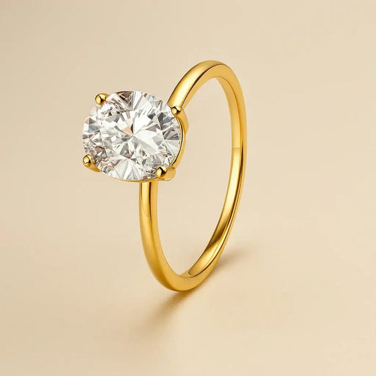 The Golden Oval Elegance Moissanite Ring - Alymwndw
