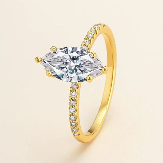 The Radiant Marquise Moissanite Ring - Alymwndw