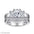 Three Stone Engagement Ring Set – Gold, Platinum & Silver - Alymwndw
